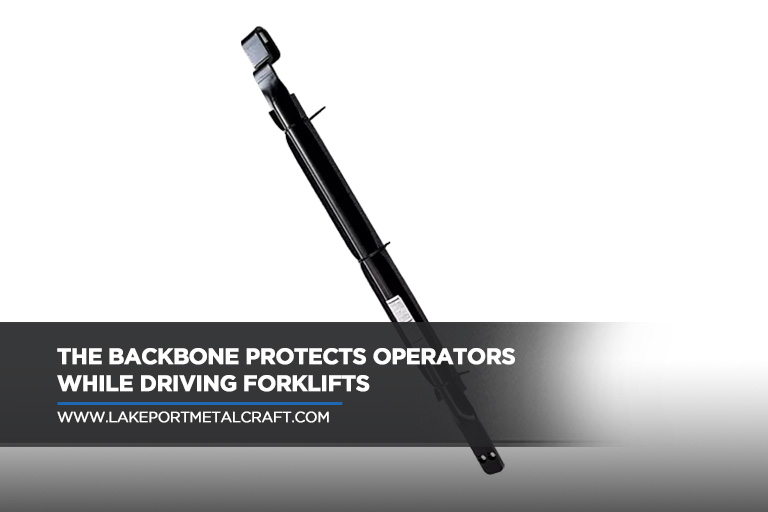The Backbone protects operators while driving forklifts